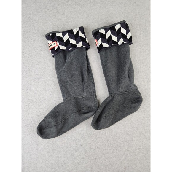 HUNTER Boot Liners Adult‎ Womens SZ MEDIUM 5-7 Black Geometric Inserts Rain Warm - Picture 1 of 5